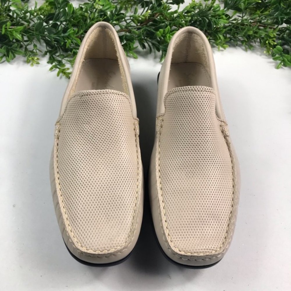 Sandrino by Sandro Moscolini Men’s Light Gray Perforated Loafers Size 7.5D - Picture 7 of 8